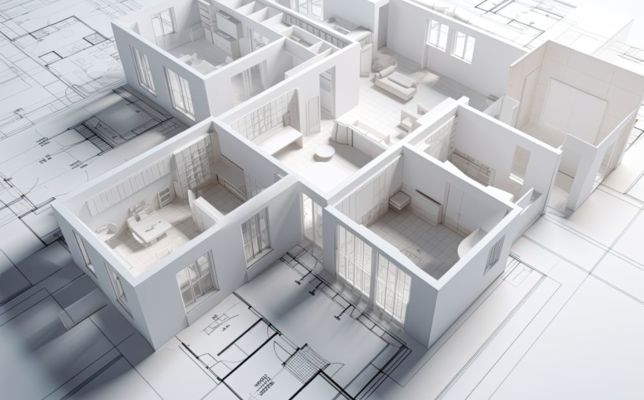 Cloisons de maisons neuves à poncer